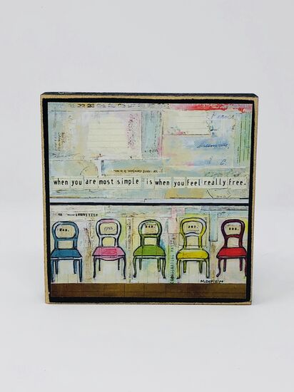 CHAIR - Wood Square Plaques