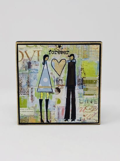 FOREVER - Wood Square Plaques